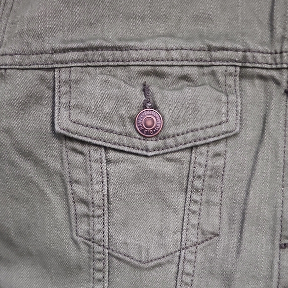 Old Navy Olive Green Jean Jacket - Picture 7 of 8